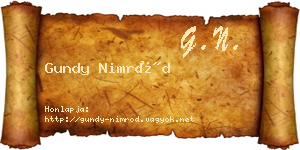 Gundy Nimród névjegykártya